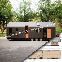 Estándar australiano personalizado expandir casa prefabricada en Rueda con ventana de toldo