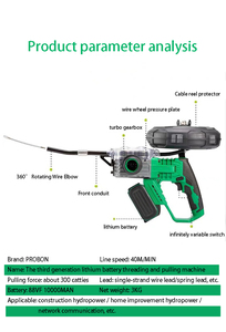 آلة سحب الأسلاك الصناعية ببطارية الليثيوم من المصنع مباشرة، معدات توصيل الأسلاك للكهربائيين لأداء عمل فعال - Product Image 6