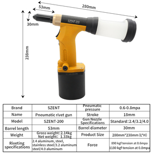 Pistolet à riveter <span class=keywords><strong>pneumatique</strong></span> compact, léger, à aspiration automatique, pour une utilisation rapide et facile - Product Image 5