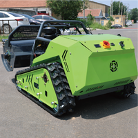 Machine à couper l'herbe diesel 24V 9,2 kW, 800 mm, télécommande, tout-terrain, pour les pentes forestières