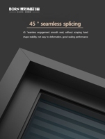 Ventanas fijas de aluminio de estilo americano, ventanas de vidrio aisladas, marco de aluminio, puertas y ventanas de aluminio