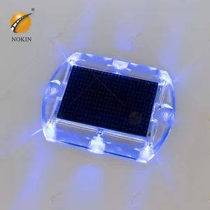 Manufacturer Price Green White Yellow Red Blue Flashing LED Solar Road Studs Light For Port Dock Pavement IP68 PC Raised Cat Eye