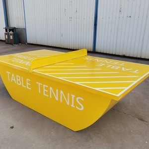 โต๊ะปิงปองกลางแจ้ง หน้าโต๊ะเหล็ก ทนทานต่อสภาพอากาศ แบบตั้งพื้น สำหรับความบันเทิงกลางแจ้ง - Product Image 2