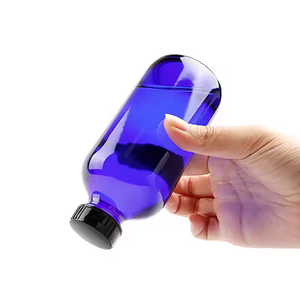 60ml 120 250 500 1000 màu xanh Boston Vòng chai thủy tinh Cobalt chai Phenolic nón cap + đen nhựa - Product Image 5