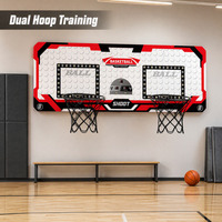 Jouet de basket-ball pliable en plastique pour enfants avec double panier et lumières pour jeux en extérieur, à partir de 5 ans, fabriqué en Chine