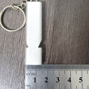 Silbato de aluminio de doble orificio, plateado y dorado, para supervivencia al aire libre, rescate, entrenamiento de árbitros, alta frecuencia, equipo de seguridad duradero - Product Image 2