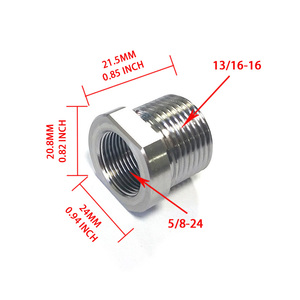 Adaptador de Filtro de Acero Inoxidable Mecanizado por CNC Personalizado - 5/8-24 ID a 13/16-16 OD, Roscado de Alta Precisión para Sistemas de Combustible y Aceite - Product Image 3