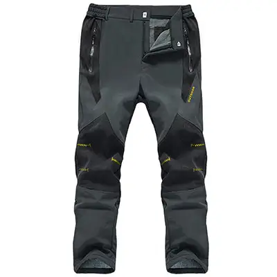 Inverno degli uomini di Pantaloni Da Trekking Con Resistente All'usura Tessuti Foderato In Pile Pantaloni Uomo Pantaloni Da Trekking