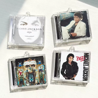 Vente flash : Porte-clés personnalisés en acrylique avec mini-albums CD de Michael Jackson, le roi de la pop, avec puce NFC, vente en gros de marchandises d'album