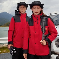 Veste de pluie 3-en-1 pour la randonnée et le camping, imperméable, coupe-vent, épaisse, coupe-vent personnalisée, veste softshell unisexe