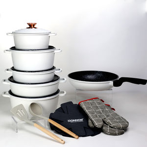 Donnor ชุดเครื่องครัวอลูมิเนียมหล่อขึ้นรูปแบบคลาสสิก18ชิ้นมาใหม่ - Product Image 2