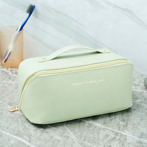 Sac de toilette de voyage portable et élégant, grande capacité, améliore l'apparence, sac à cosmétiques en PU durable - Product Image 5