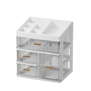 Nouvelle boîte de rangement de bureau de style tiroir, organiseur de cosmétiques pour bureau, boîte de rangement verticale au design minimaliste - Product Image 4