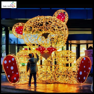 Décorations lumineuses de Noël en forme d'ours à LED pour les fêtes, le Nouvel An et les mariages - Product Image 5