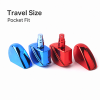 Flacon de parfum vide en gros en forme de cœur, atomiseur de voyage 25 ml, finition métallique, coloré, rechargeable, pompe pulvérisatrice, logo personnalisé, emballage OEM