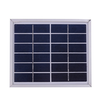 Penjualan langsung pabrik harga murah panel surya monokristalin kaca 5w 6v dengan bingkai perak Aloi aluminium untuk penggunaan rumah komersial
