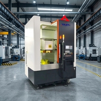 Centro de Torneado Vertical CNC VTC800, Torno Vertical de Servicio Pesado, Diámetro Máximo de Torneado de 800 mm, Torreta de 12 Estaciones, Mandril Hidráulico