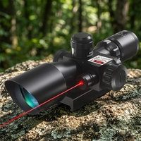 Lunette de visée OEM 2.5-10x40 avec éclairage rouge et vert et laser rouge intégré - Lunettes de chasse avec lentille verte