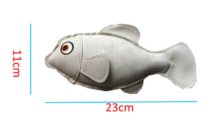 Jouets à tirer en forme d'arête de poisson JJT en gros, jouets en cuir microfibre rembourrés, jouets à mâcher durables, jouets interactifs pour chiens, jouets animés - Product Image 6