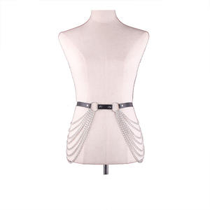 Ceintures sexy en cuir PU personnalisées à plusieurs étages, fabriquées directement en usine, pour femmes, chaîne en métal, ceinture sexy - Product Image 4