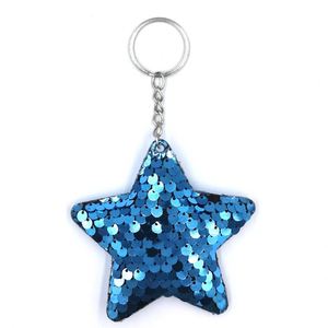 Sequin Keychain Cute Five-pointed <b>Star</b> Keychain Glitter Sequins <b>Key</b> Chain Gifts for Women Car Bag Pendant Accessories <b>Key</b> Ring - Product Image 2