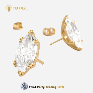 <span class=keywords><strong>Orecchini</strong></span> a lobo personalizzati con diamanti CVD taglio rotondo <span class=keywords><strong>da</strong></span> 1, 2 o 3 carati, montatura in oro vero 14k 18k, <span class=keywords><strong>orecchini</strong></span> con diamanti <span class=keywords><strong>da</strong></span> laboratorio - Product Image 1