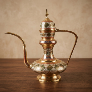 Tetera, cafetera y jarra de vino Aftaba para decoración de mesa, utilizada en casa, restaurantes y hoteles - Artesanía india para el hogar - Product Image 1