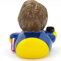 Jouets de bain personnalisés en forme de canard en caoutchouc PVC imprimés en masse incorporant des motifs