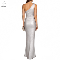 Nouvelle Robe de Soirée Élégante à Paillettes, Asymétrique, Taille Haute, Coupe Sirène, pour Femmes, Marque de Vêtements Personnalisés
