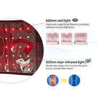 Appareil de thérapie par lumière rouge et chaleur/froid pour la récupération sportive, ceinture lombaire 3-en-1 sans fil, masseur dorsal pour gonflements et douleurs
