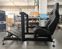 Ensemble complet de simulateur de conduite en aluminium 4080 Sim Racing Rig avec siège baquet et base de volant universelle pour jeux PC