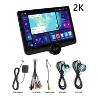 Radio estéreo multimedia Android de 32 GB y 9/10 pulgadas con pantalla táctil IPS, reproductor de DVD 2.5D navegación GPS y wifi