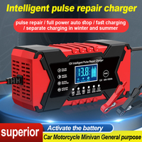 Best-seller mondial 12v 6a 12v 10a Chargeur de batterie de réparation de voiture à impulsions intelligentes Sélection d'apparences multiples Chargeur 12v