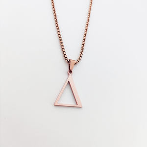 Collier à breloques en acier inoxydable Formes géométriques Bijoux délicats Collier de lettres <span class=keywords><strong>grecques</strong></span> en acier inoxydable De Moda Mujer - Product Image 3