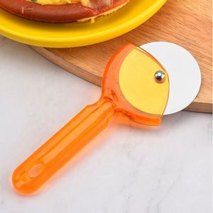Foldable <b>Plastic</b> One-Piece Handle Single-<b>Wheel</b> Stainless Steel Pizza Cutter With Rotating <b>Wheel</b> Non-Slip Knife for Cake Hob Use - Product Image 3