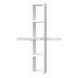 Negro tablero de partículas de tipo vertical 4 estante librerías - Product Image 5