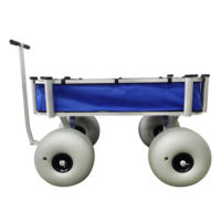 Chariot de pêche en aluminium avec roue de plage de 13 pouces pour le camping et la pêche