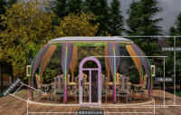 Nouveau 360 degrés hôtel de luxe bar club Star Spa Sunroom Dome Starry Garden Bubble House dôme tente