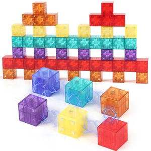 3D Assemble Creative Imagination Blocks <b>Model</b> <b>Building</b> Toys Plastic Transparent Cube for Kids Educative Toys - Product Image 3