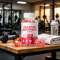 Gummies de créatine en forme de cube, 60 unités, vente en gros, directement de l'usine, marque privée, supplément quotidien pour le fitness