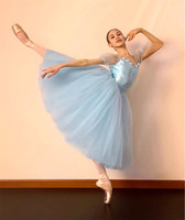 Robe de ballet fantôme bleu clair romantique Satin et Tulle enfants filles taille 8 nouvelle fonctionnalité attrayante