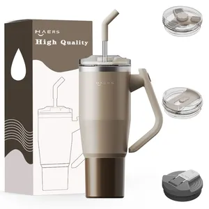 Lead-Free Rotatable Handle Premium School Coffee Tumbler With Straw Safe And Easy To Clean For Daily School Use