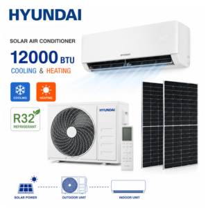 Climatiseur solaire hybride 12000 BTU avec pompe à chaleur et 4 entrées PV MPPT, système de refroidissement économe en énergie A++, architecture PV 4 MPPT - Product Image 1