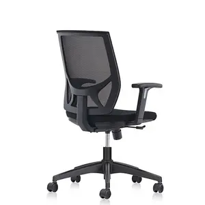 Silla de oficina ejecutiva simple de tela para personal, sillas de oficina de malla ergonómicas giratorias