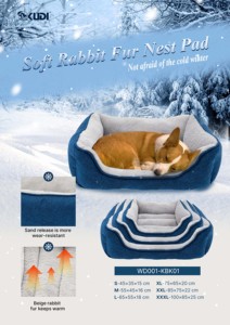 Aangepaste Maat Vorm Fiber Vierkant/Rond Warm Antislip Bodem Wasbaar Pluche Huisdier Kussen Kat <span class=keywords><strong>Bed</strong></span> Voor Kleine Middelgrote En Grote Hond - Product Image 5