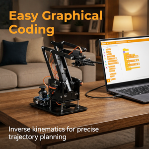 Kit de <span class=keywords><strong>bras</strong></span> robotique Zetok 4DOF, kit de programmation pour l'éducation STEM, projets DIY, <span class=keywords><strong>bras</strong></span> robotique à usage éducatif pour les cartes de développement éducatives - Product Image 5