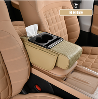 Coussin d'extension pour accoudoir de voiture Coussin multifonctionnel pour console centrale Coussin de support pour coudière pour tasse Boîte de rangement pour mouchoirs