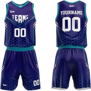 Camiseta de Baloncesto Personalizada Unisex con Cuello en V, Sublimada, Absorbente de Humedad, con Impresión de Nombre y Número del Equipo - Product Image 1
