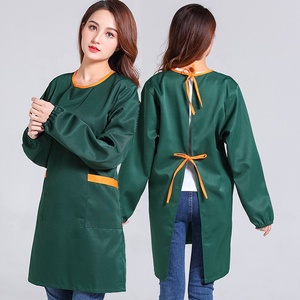 Delantales tejidos con logotipo grueso impermeable para hombres y mujeres, bata exterior de manga larga de nuevo estilo para restaurante, Bar, trabajo de cocina del <span class=keywords><strong>camarero</strong></span> - Product Image 1