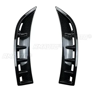 Pair Front Bumper Side Air Vent <b>Splitter</b> Spoiler Canard Gloss Black Carbon Look for Mercedes CLA Class C118 CLA180 CLA200 2020+ - Product Image 5